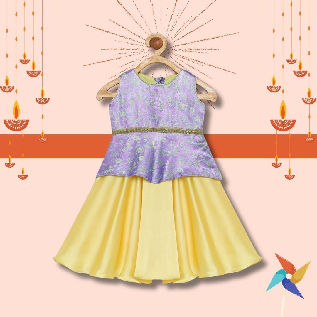 Lehenga choli for baby - Purple