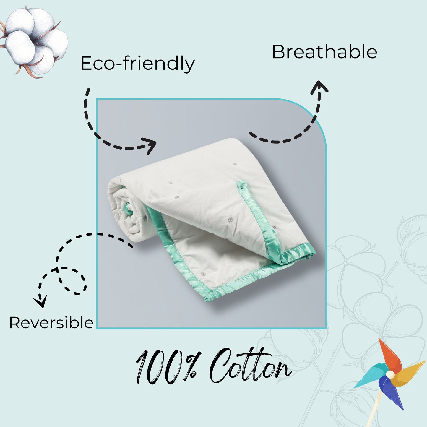 100% pure cotton soft baby blanket for winters and summer AC