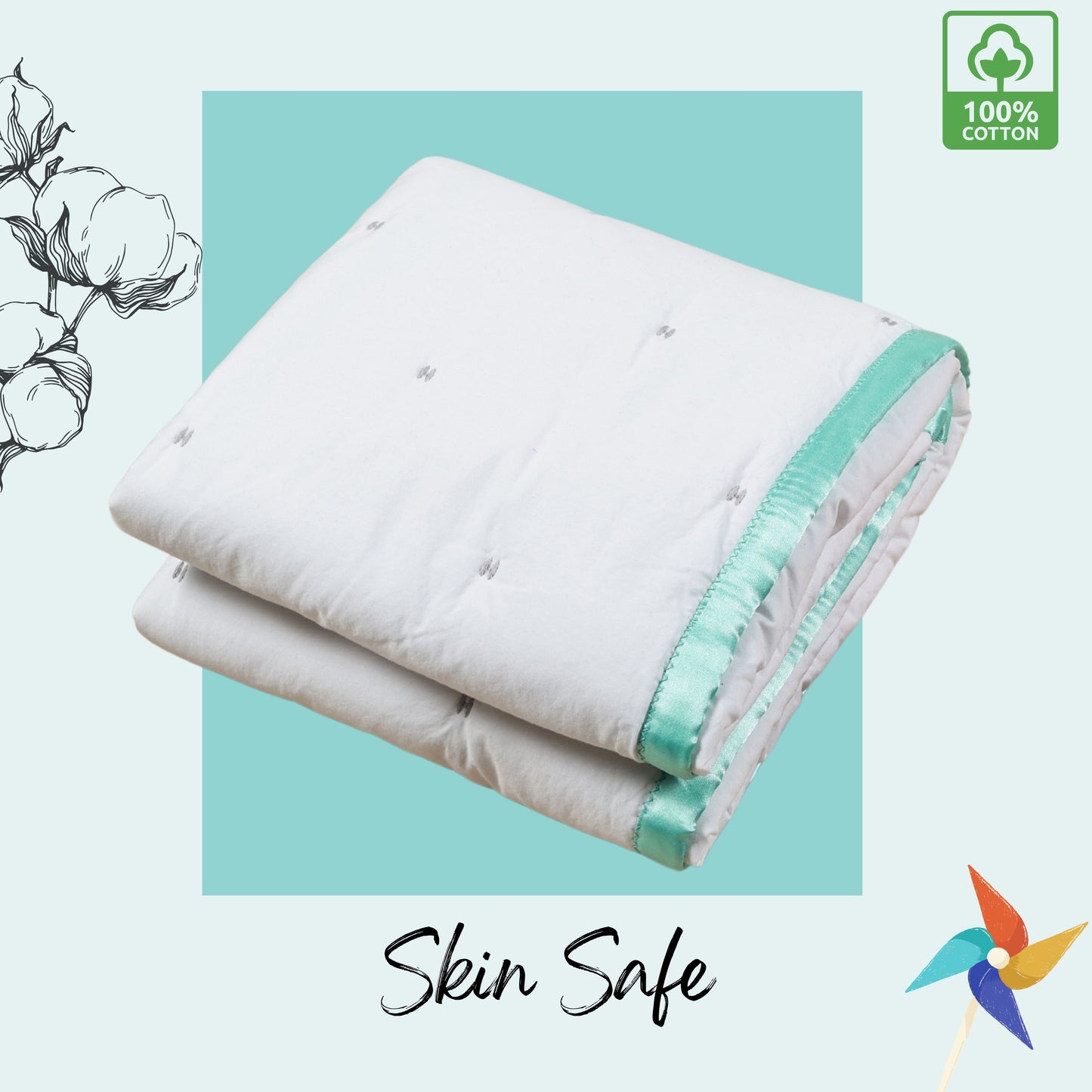 100% pure cotton soft baby blanket for winters and summer AC