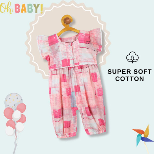 100% Cotton Ultra soft & confortable romper for Babies - Pink