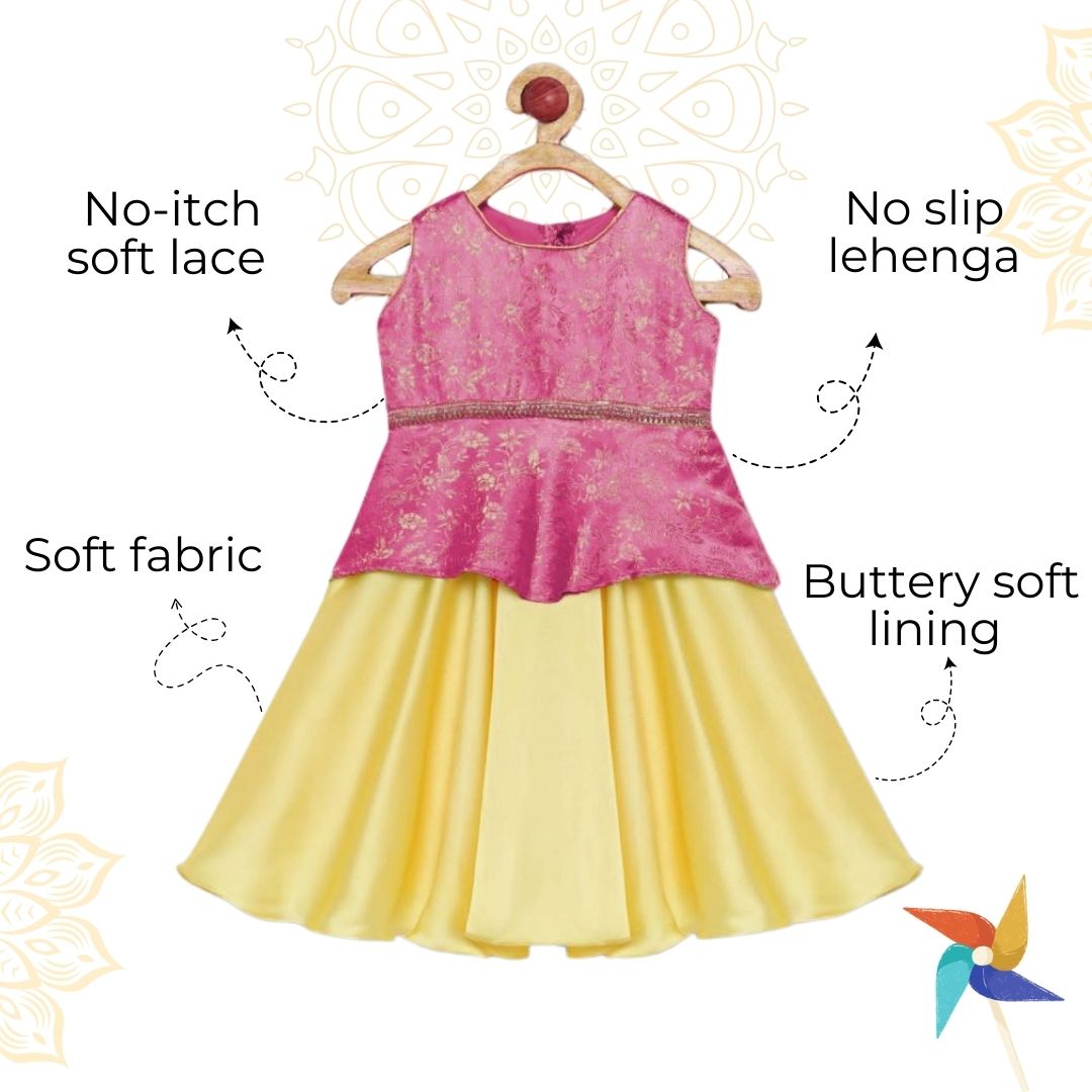 Lehenga choli for baby -Fuchsia Pink