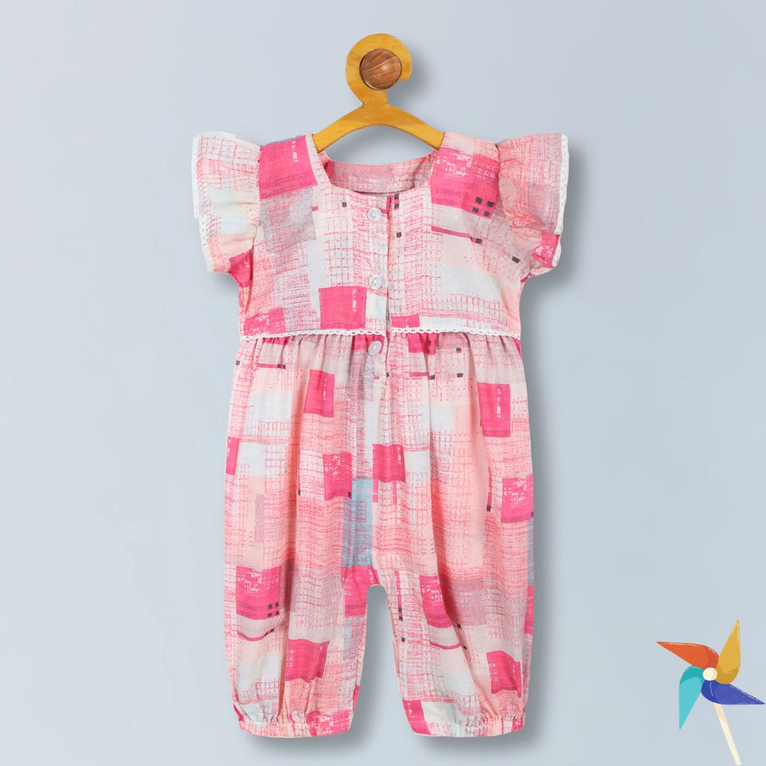 100% Cotton Ultra soft & confortable romper for Babies - Pink