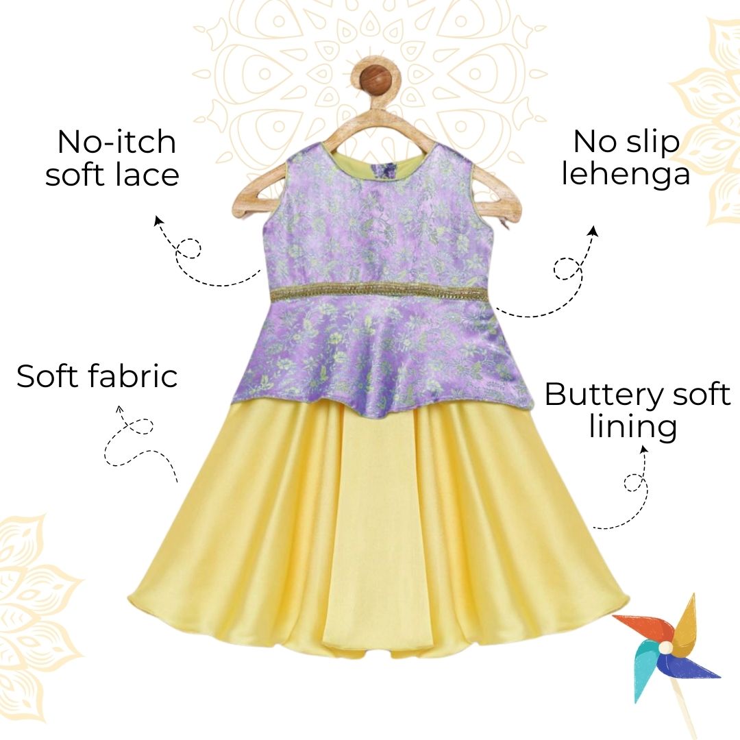 Lehenga choli for baby - Purple