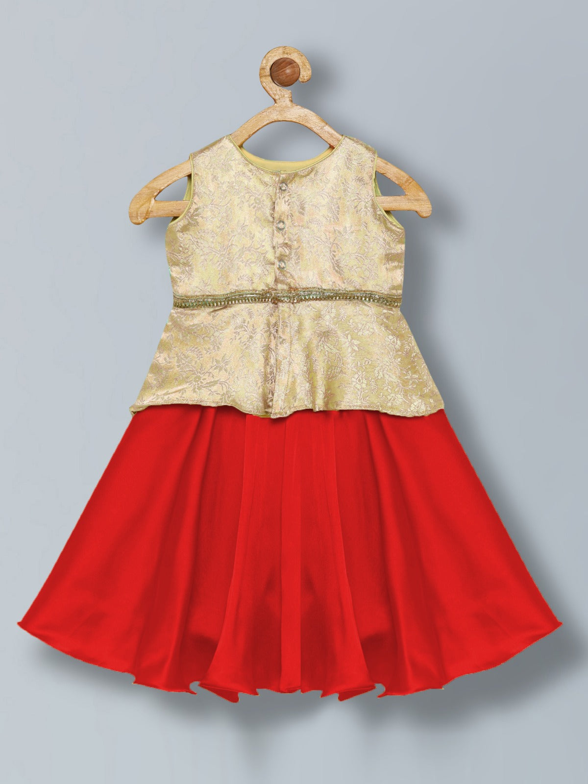 Lehenga choli for baby - Red & Golden