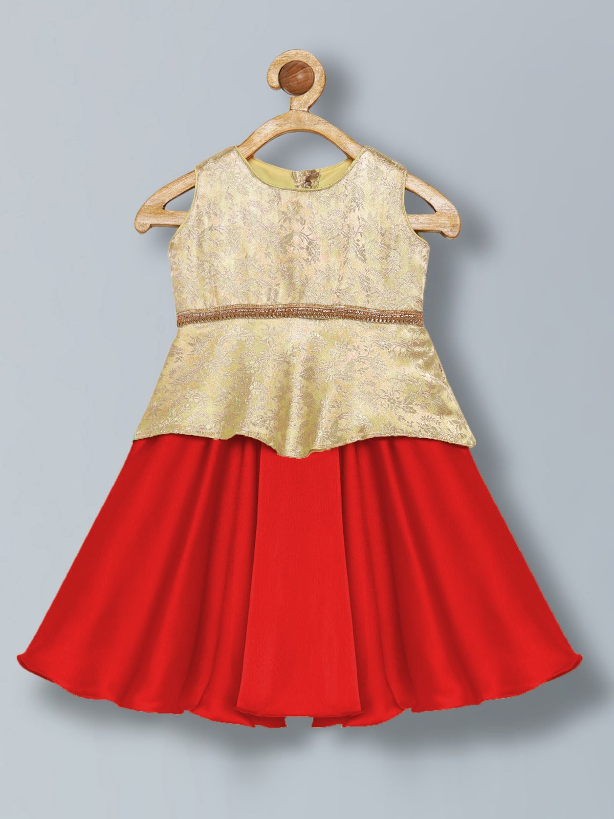 Lehenga choli for baby - Red & Golden